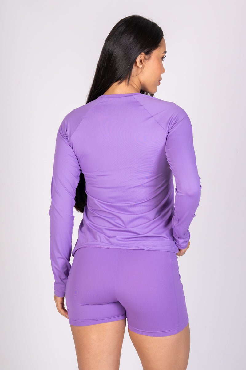 Blusa Manga Longa Soft Lavanda