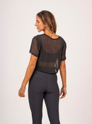 Cropped Tule Preto