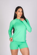 Blusa Manga Longa Soft Verde Claro