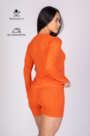 Blusa Manga Longa Soft Tangerina