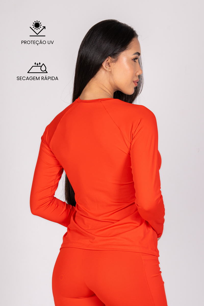 Blusa Manga Longa Soft Vermelho