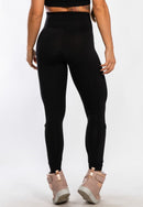 Calça Legging Fitness Feminina Recorte No Joelho