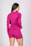 Blusa Manga Longa Soft Malva