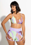 Shorts duplo estampado Aura