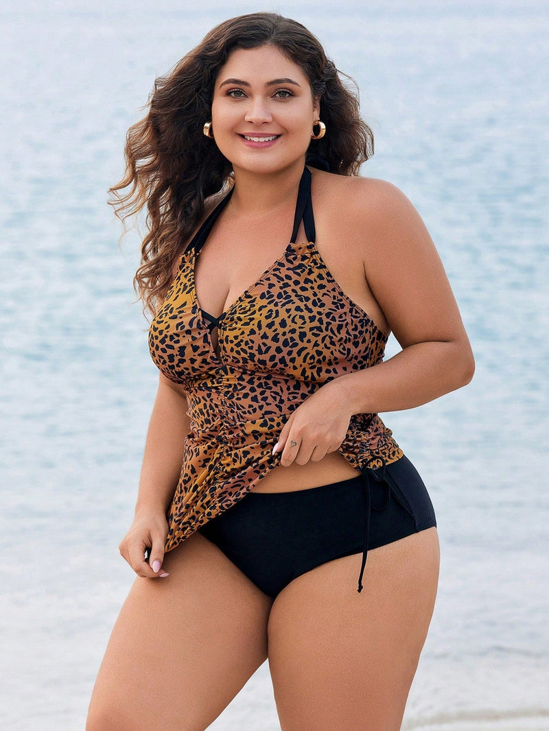 Tankini Plus Size com Estampa Animal Print