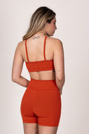 Conjunto Tangerina Short e Top Gota Beach