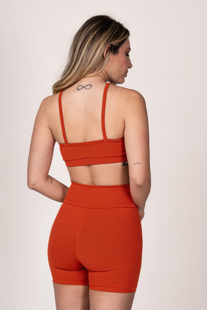 Conjunto Tangerina Short e Top Gota Beach