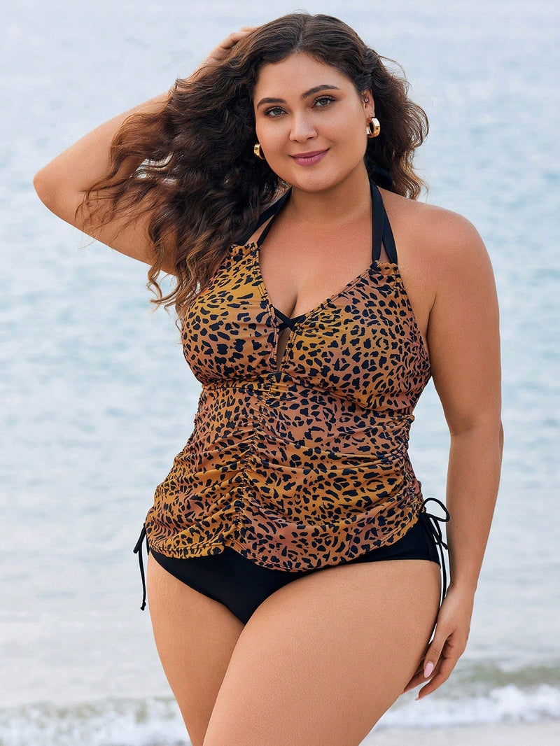 Tankini Plus Size com Estampa Animal Print