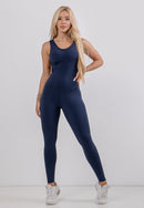 Macacão Longo Fitness Feminino Cut Decote nas Costas