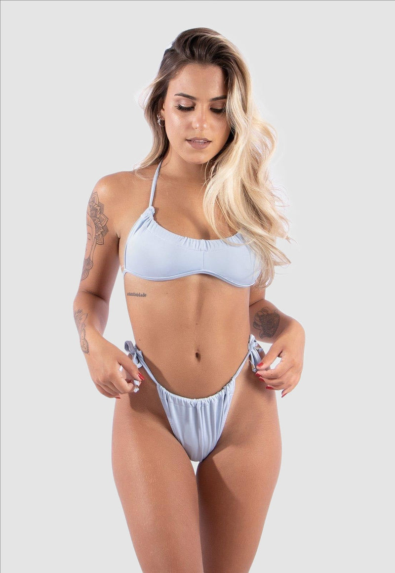 Biquíni Calcinha Cortininha Com Sutiã Frente Única