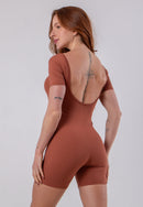 Macaquinho Fitness Feminino Decote nas Costas Poliamida