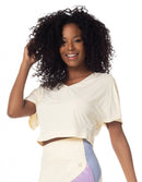 Blusa Cropped Fitness Dendê Curta Off White