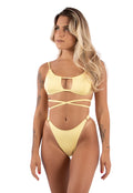 Biquíni Calcinha Asa Delta Com Sutiã Amarrações